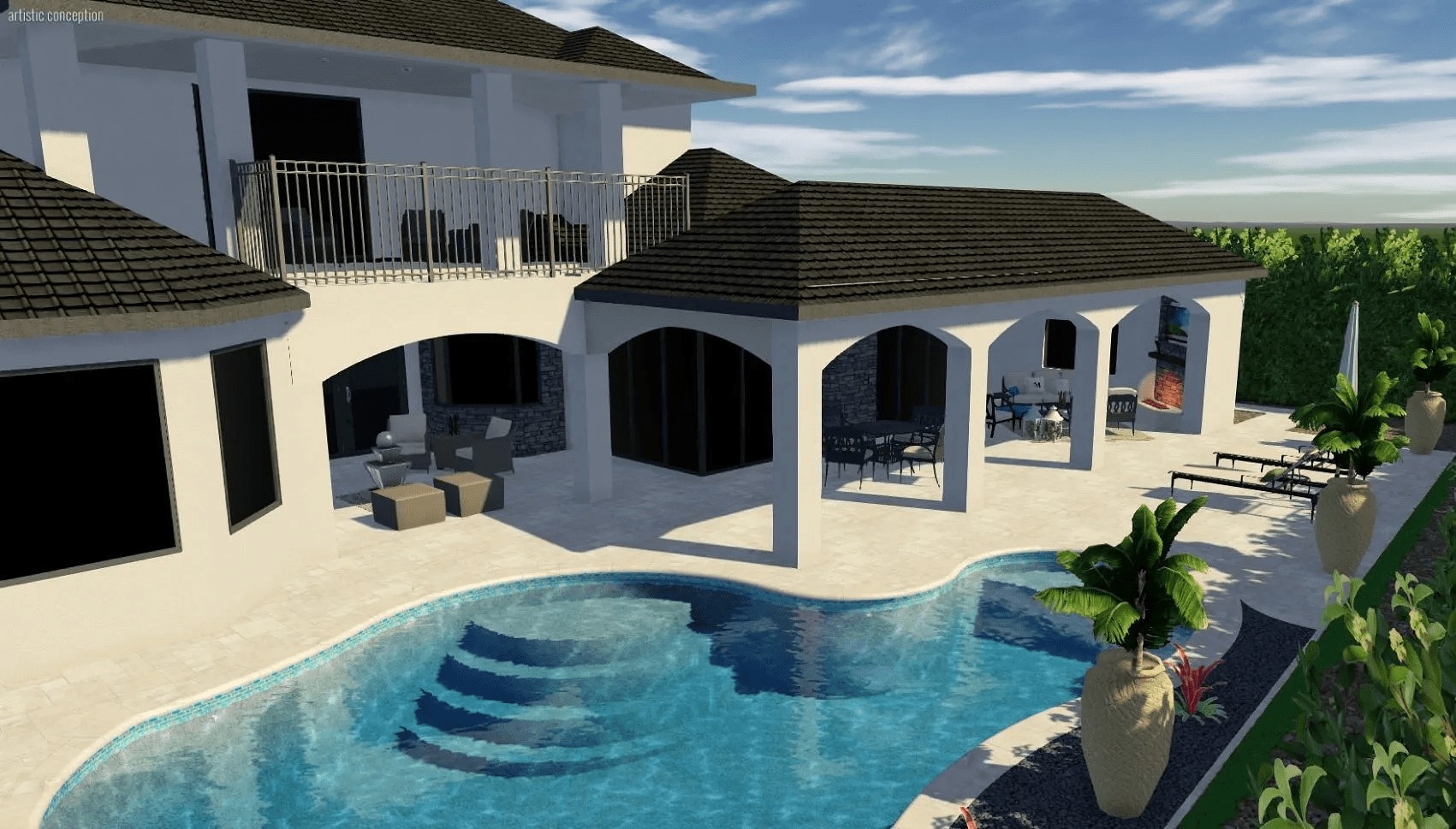 Lombardo 3D landscape outdoor space